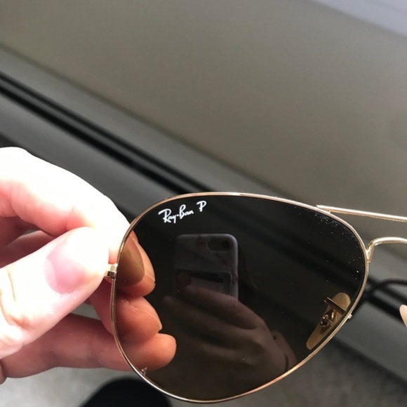 Large Ray Ban Aviators Polarized (58mm) - Picture 1 of 3